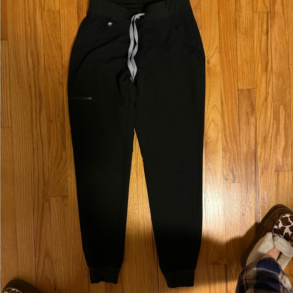 Figs Black Technical Jogger Pants